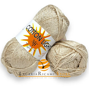 COTONE Cotton Light "Effetto Seta" - Miss Tricot Filati 03 - ECRU'