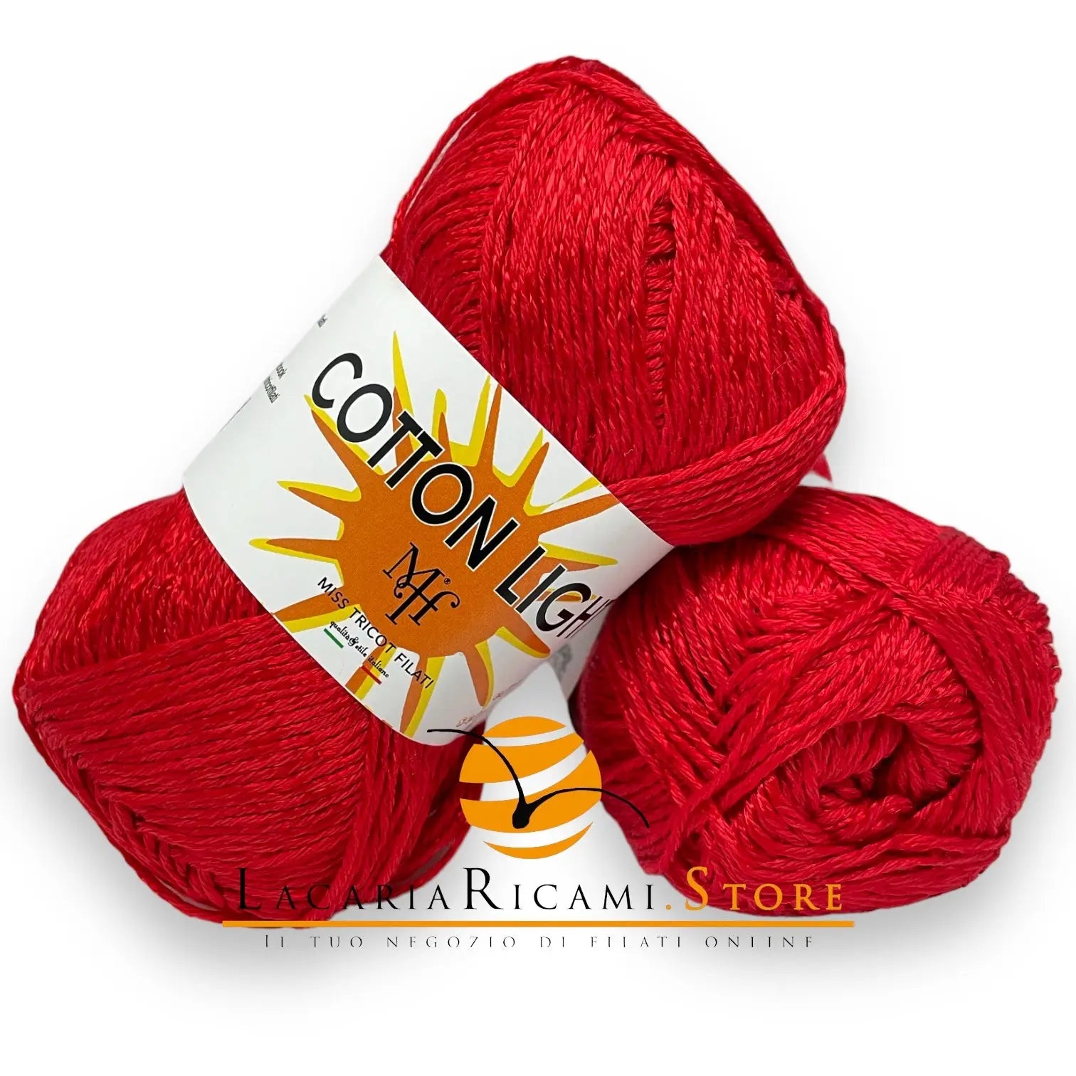 COTONE Cotton Light "Effetto Seta" - Miss Tricot Filati 08 - ROSSO