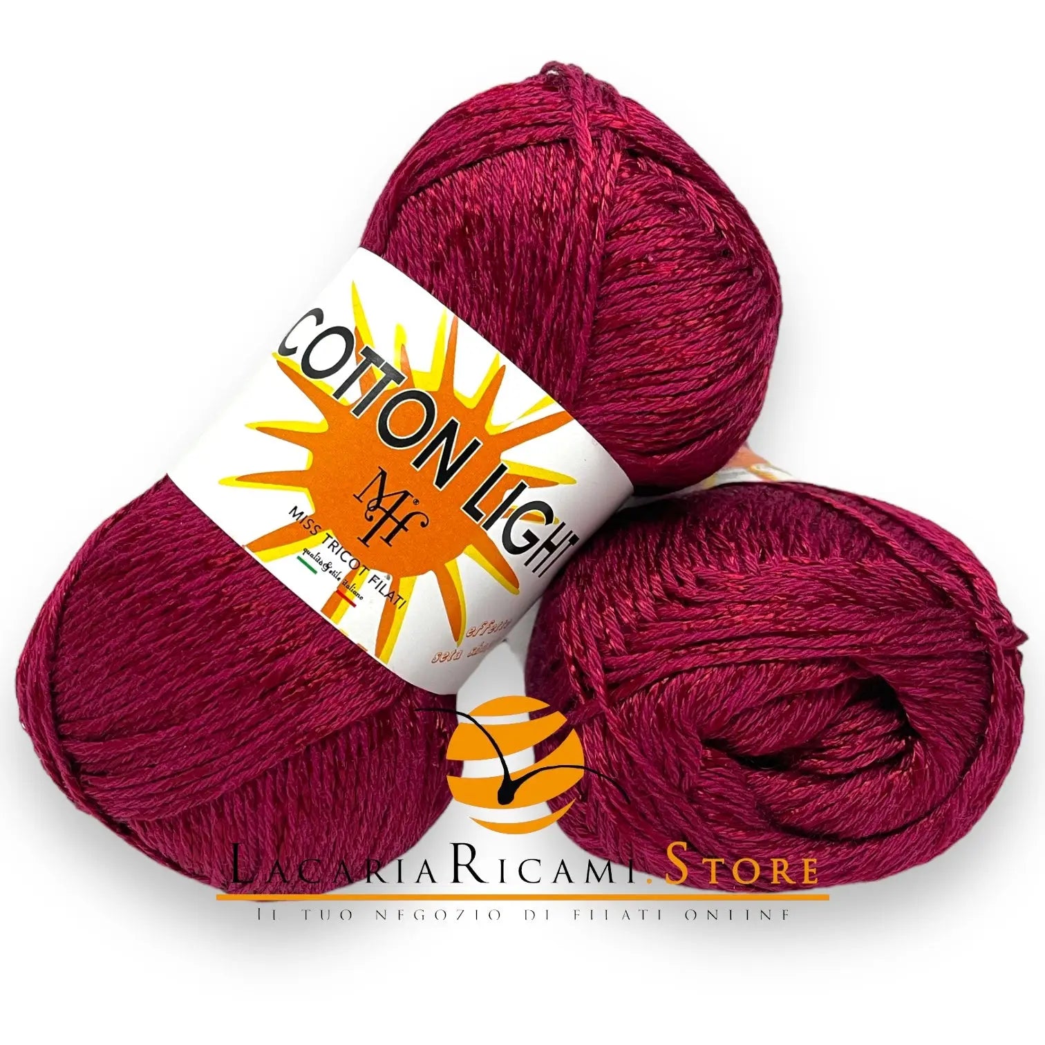 COTONE Cotton Light "Effetto Seta" - Miss Tricot Filati 09 - BORDEAUX-VIOLETTA