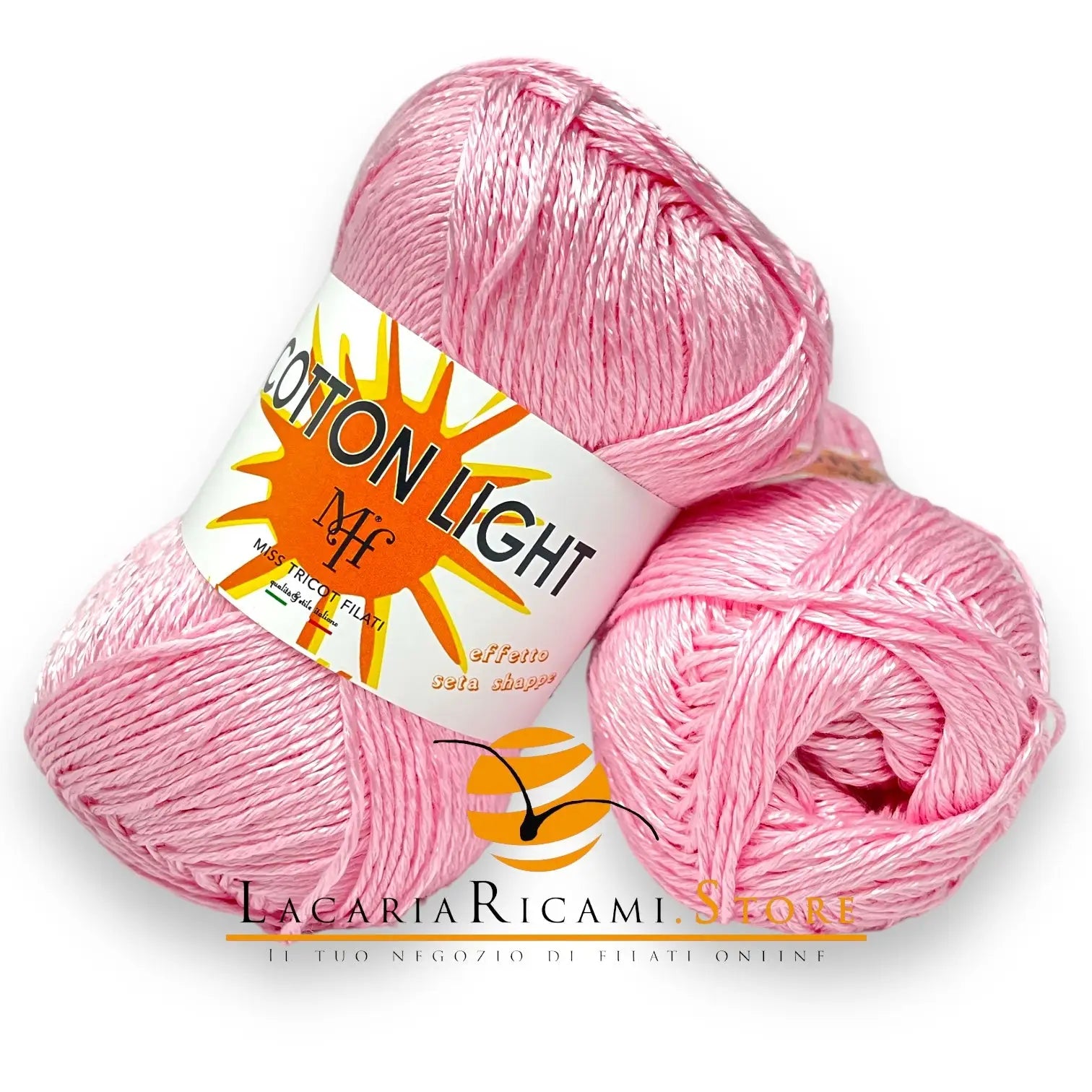 COTONE Cotton Light "Effetto Seta" - Miss Tricot Filati 10 - ROSA
