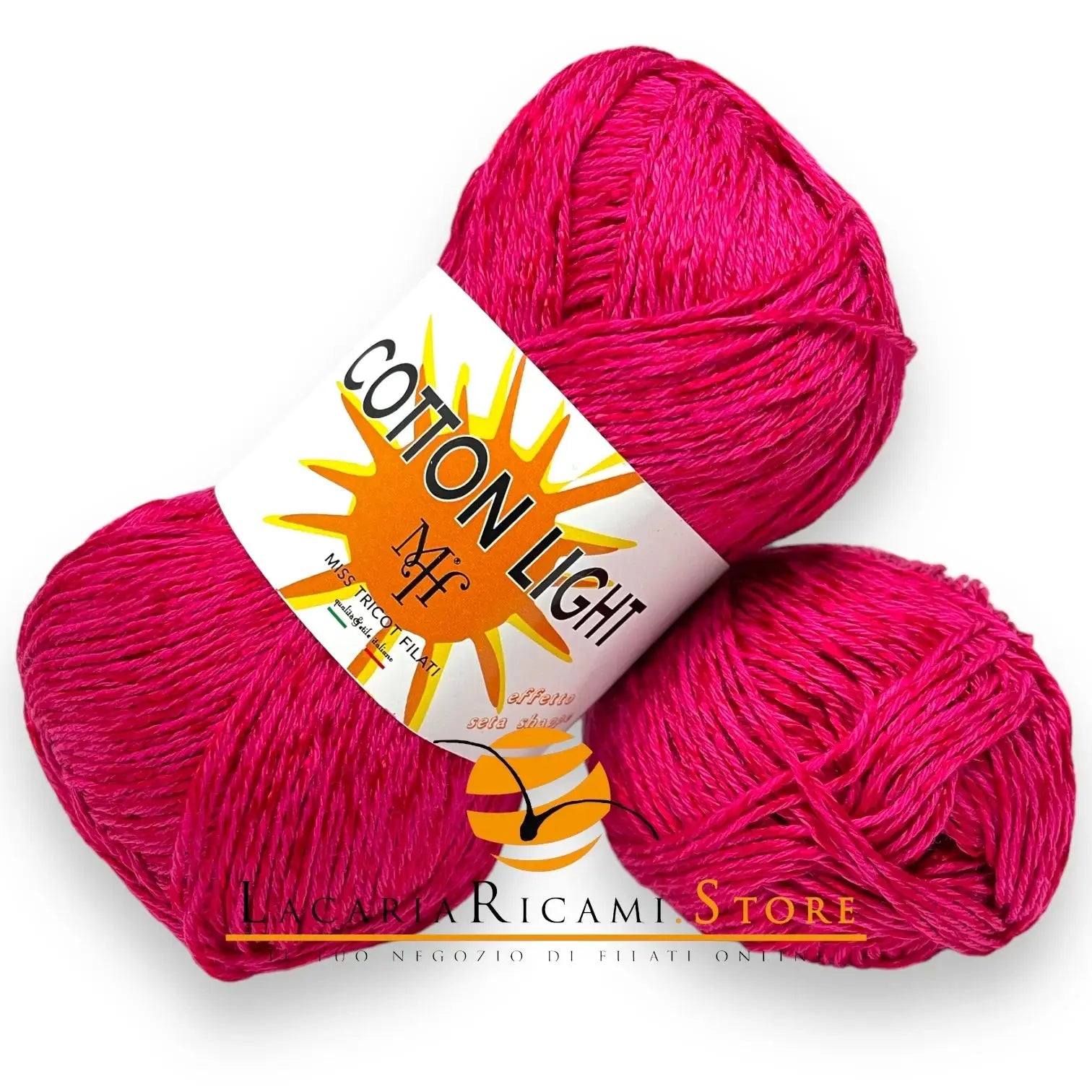 COTONE Cotton Light "Effetto Seta" - Miss Tricot Filati 14 - FUXIA