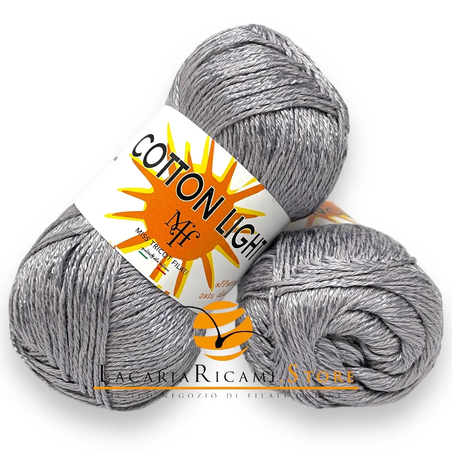 COTONE Cotton Light "Effetto Seta" - Miss Tricot Filati 16 - GRIGIO