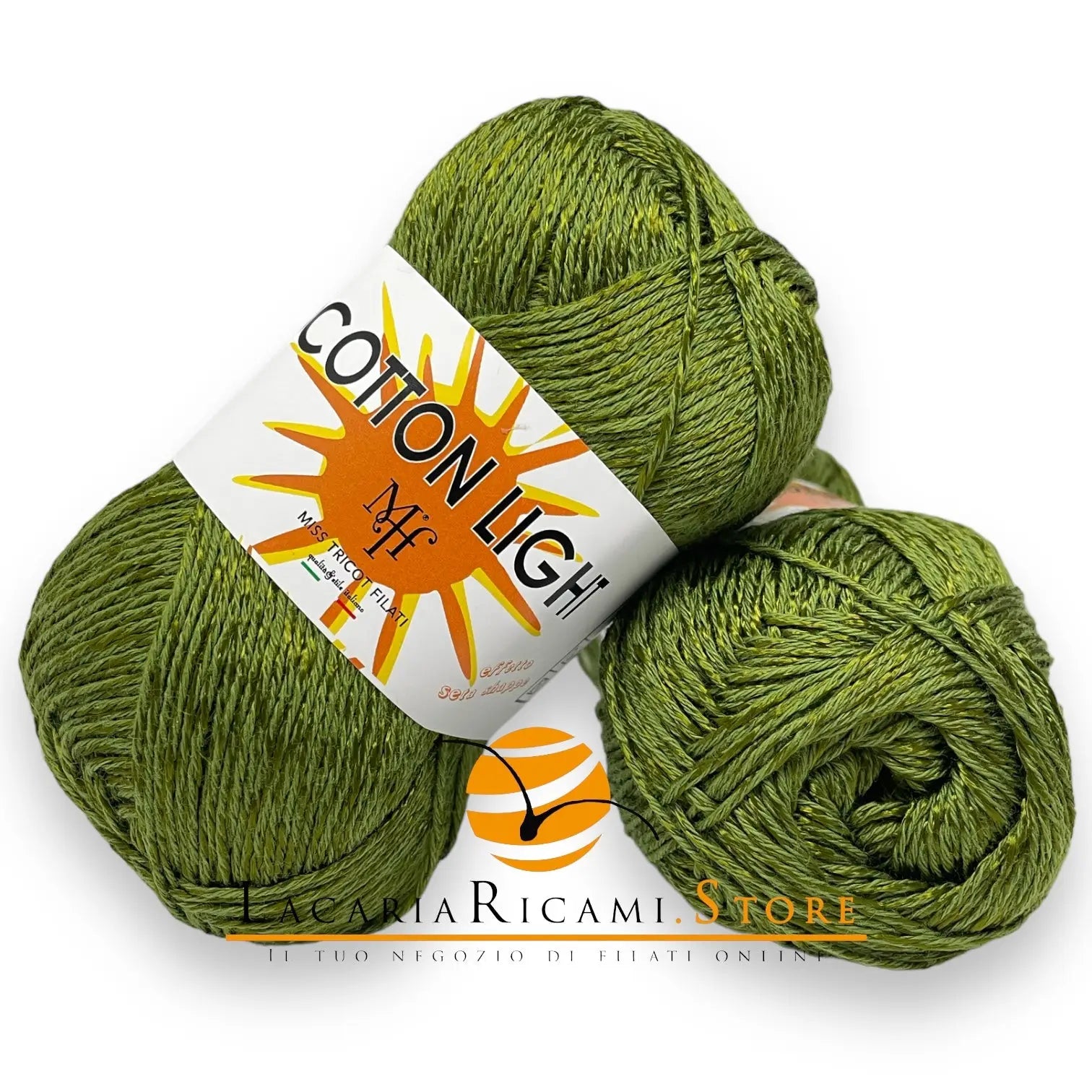 COTONE Cotton Light "Effetto Seta" - Miss Tricot Filati 21 - VERDE MILITARE