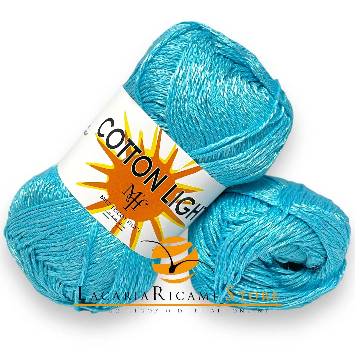 COTONE Cotton Light "Effetto Seta" - Miss Tricot Filati 22 - TURCHESE