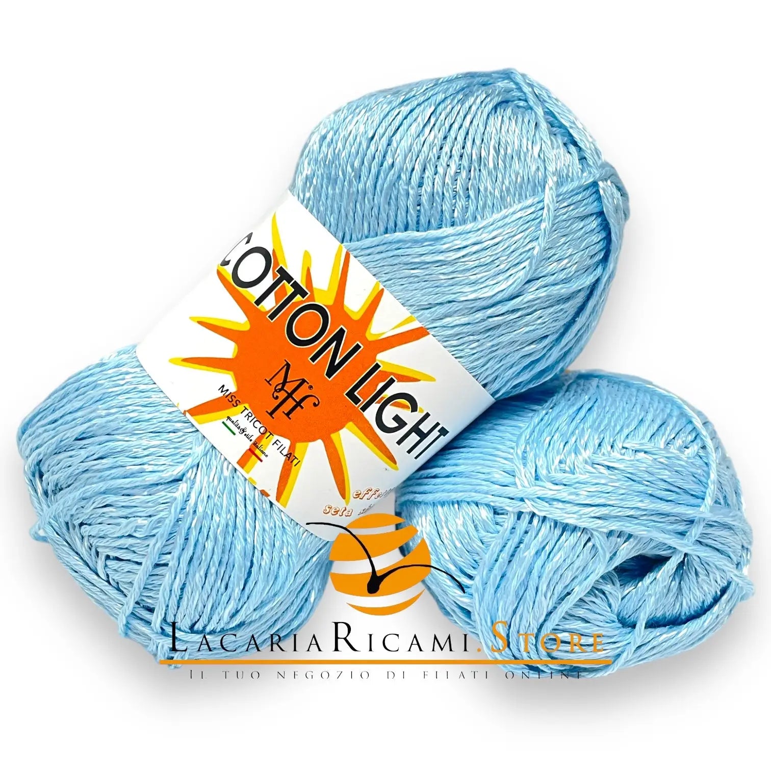 COTONE Cotton Light "Effetto Seta" - Miss Tricot Filati 23 - AZZURRO