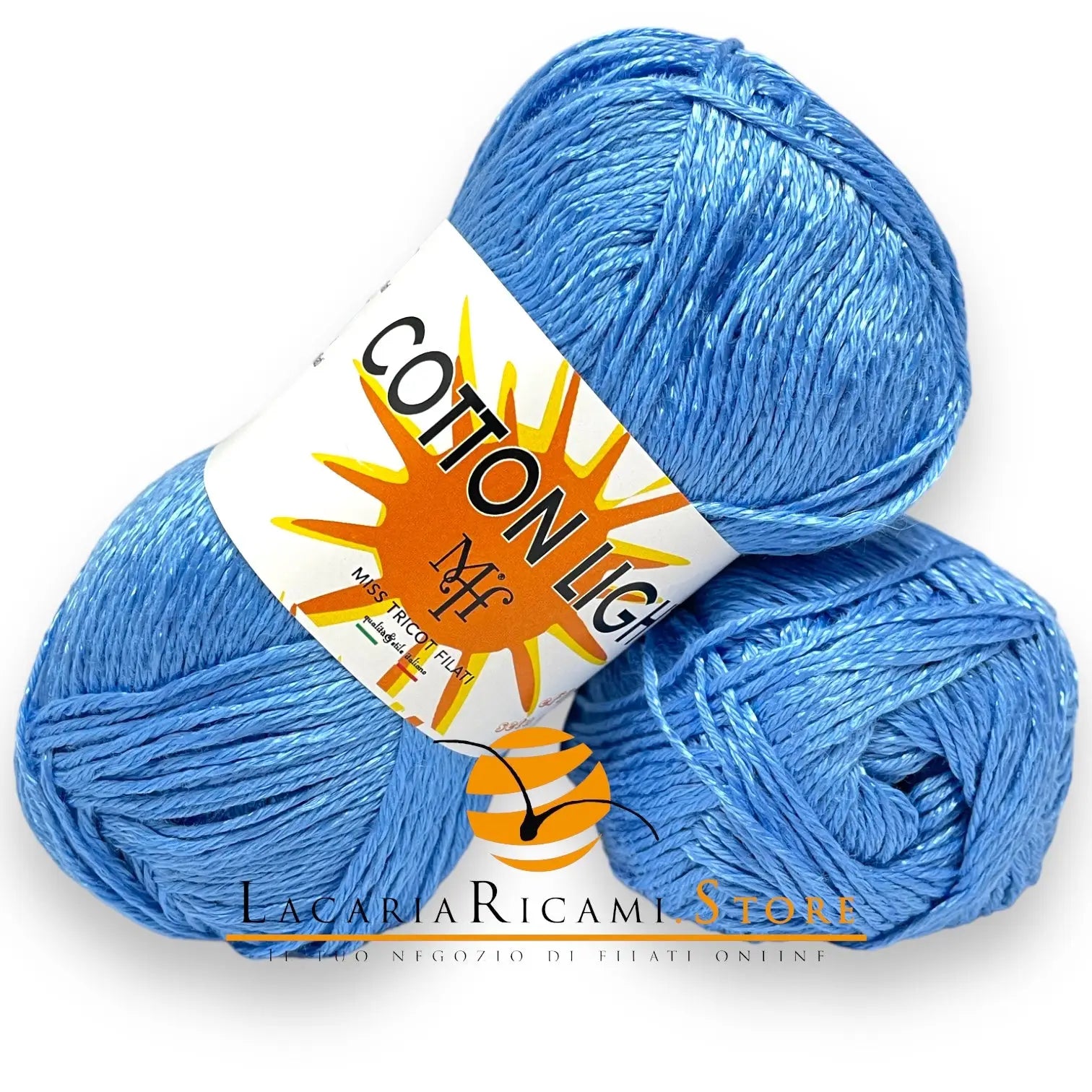 COTONE Cotton Light "Effetto Seta" - Miss Tricot Filati 24 - BLU