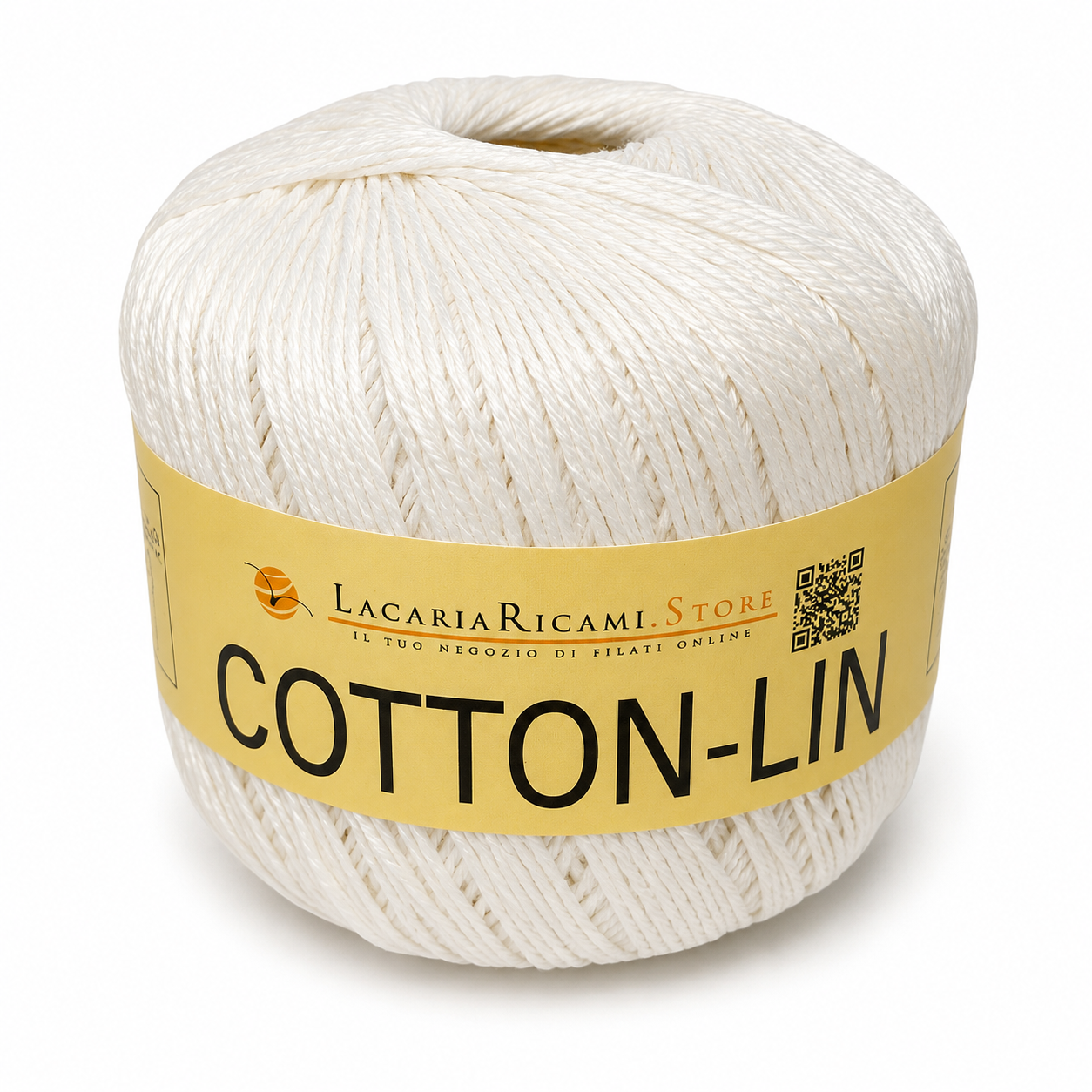 COTONE-LINO Cotton-Lin - LacariaRicami.Store - Colore: 01 - BIANCO - by LacariaRicami.Store