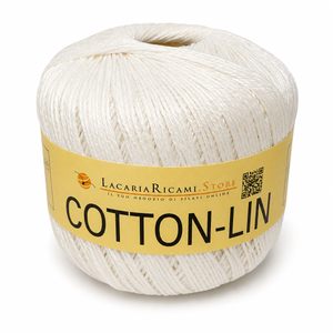 COTONE-LINO Cotton-Lin - LacariaRicami.Store - Colore: 01 - BIANCO - by LacariaRicami.Store
