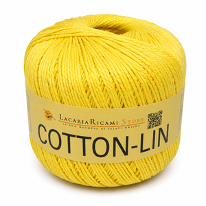 COTONE-LINO Cotton-Lin - LacariaRicami.Store - Colore: 07 - GIALLO - by LacariaRicami.Store