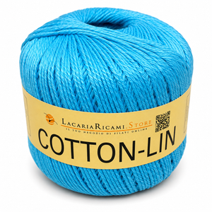 COTONE-LINO Cotton-Lin - LacariaRicami.Store - Colore: 12 - TURCHESE - by LacariaRicami.Store