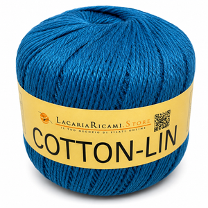 COTONE-LINO Cotton-Lin - LacariaRicami.Store - Colore: 13 - BLU JEANS - by LacariaRicami.Store