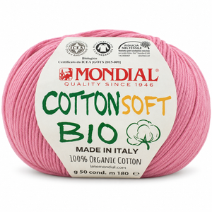 Cotone COTTON SOFT BIO - MONDIAL - Colore: 162 - ROSA - by LacariaRicami.Store