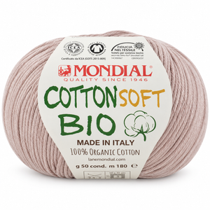 Cotone COTTON SOFT BIO - MONDIAL - Colore: 233 - ROSA ANTICO - by LacariaRicami.Store