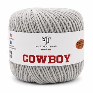 CORDINO CowBoy – Miss Tricot Filati - Colore: 16 - GRIGIO PERLA - by LacariaRicami.Store