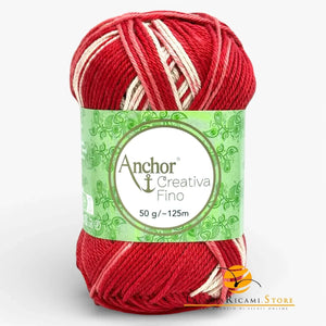 Cotone CREATIVA FINO MULTICOLOUR - ANCHOR - Colore: 00901 - ROSSO BEIGE MIX - by LacariaRicami.Store