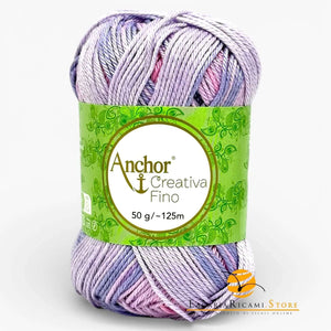 Cotone CREATIVA FINO MULTICOLOUR - ANCHOR - Colore: 00907 - VIOLA FUCSIA MIX - by LacariaRicami.Store