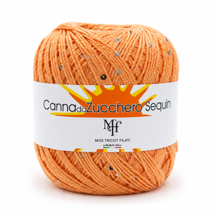 Viscosa CANNA DA ZUCCHERO SEQUIN - Miss Tricot Filati - Colore: 251 - PESCA - by LacariaRicami.Store