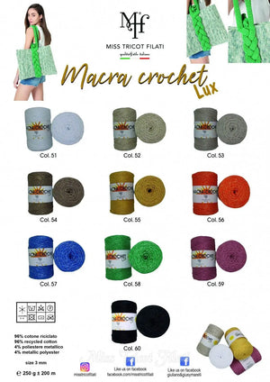 Cordino MACRA-CROCHET LUX - Miss Tricot Filati - - LacariaRicami.Store