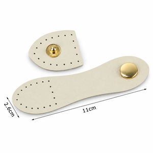 Chiusura a Pressione in ecopelle cucibile per borse | MAF Accessories - Colore: 13072-01 - PANNA - by LacariaRicami.Store