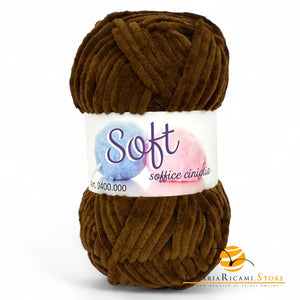 Ciniglia SOFT da 100 grammi - Cucirini Tre Stelle - Colore: 371 - MARRONE - by LacariaRicami.Store