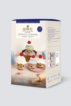 Kit Amigurumi intermedio Cupcake alla Ciliegia- DMC - Colore: - by LacariaRicami.Store