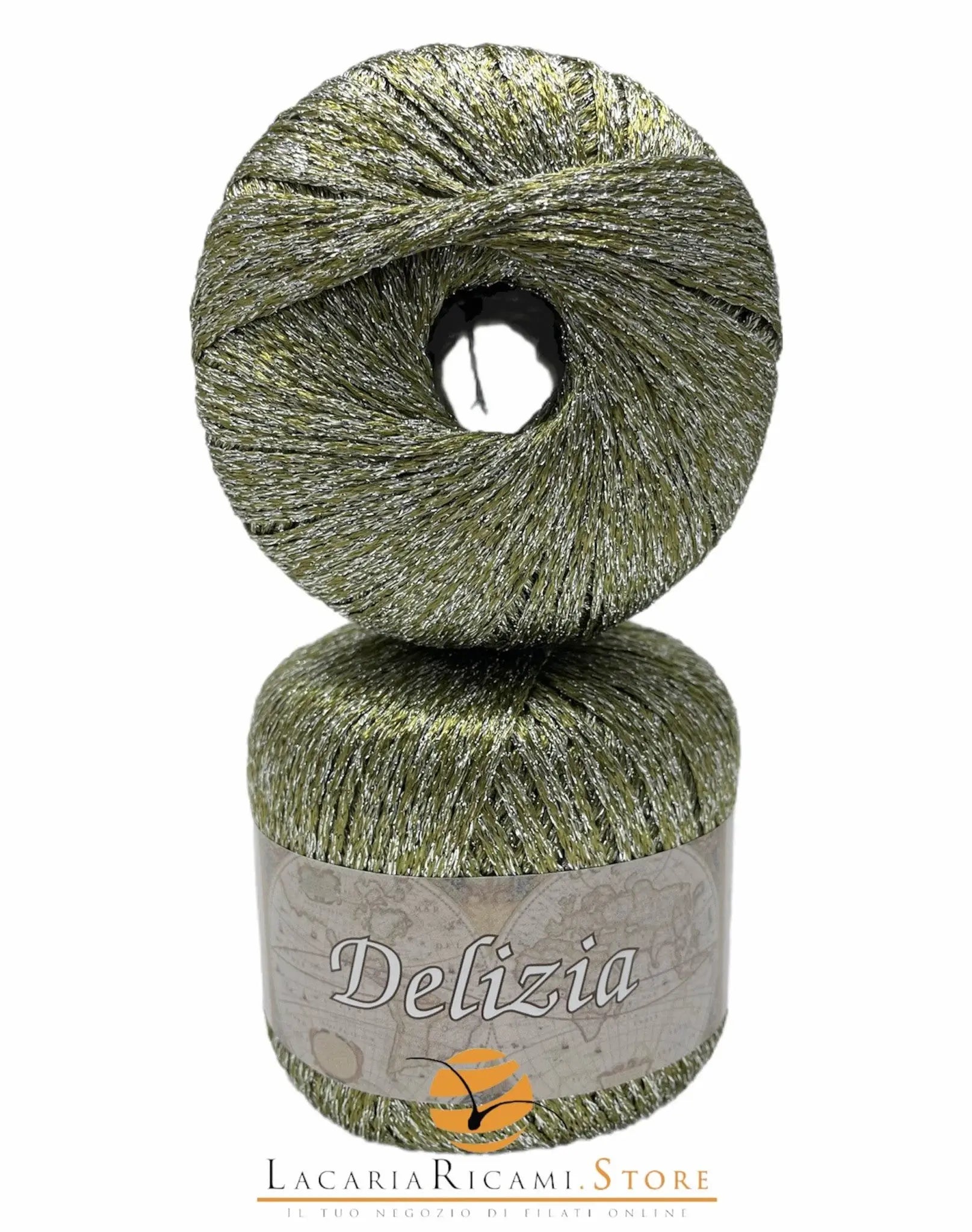 Cotone DELIZIA - Silke - 53 - VERDE/ARGENTO - LacariaRicami.Store