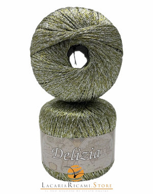 Cotone DELIZIA - Silke - 53 - VERDE/ARGENTO - LacariaRicami.Store