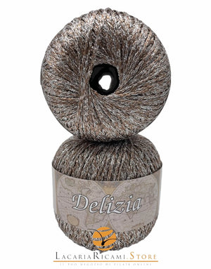 Cotone DELIZIA - Silke - 55 - MARRONE/ARGENTO - LacariaRicami.Store