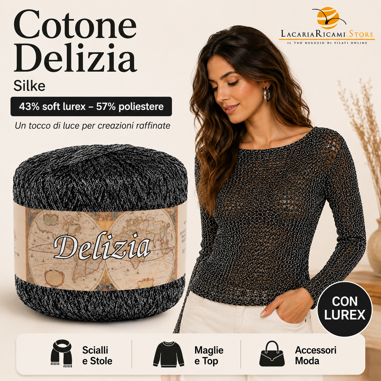 Cotone DELIZIA - Silke - Colore: - by LacariaRicami.Store