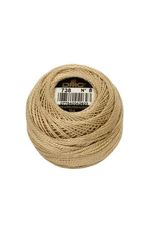 COTONE PERLE' 116-P/8 - 8 S - GOMITOLO - DMC - Colore: 738 - by LacariaRicami.Store