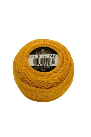 COTONE PERLE' 116-P/8 - 8 S - GOMITOLO - DMC - Colore: 742 - by LacariaRicami.Store