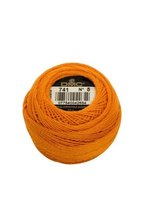 COTONE PERLE' 116-P/8 - 8 S - GOMITOLO - DMC - Colore: 741 - by LacariaRicami.Store