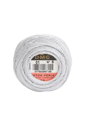 COTONE PERLE' 116-P/8 - 8 S - GOMITOLO - DMC - Colore: 01 - by LacariaRicami.Store