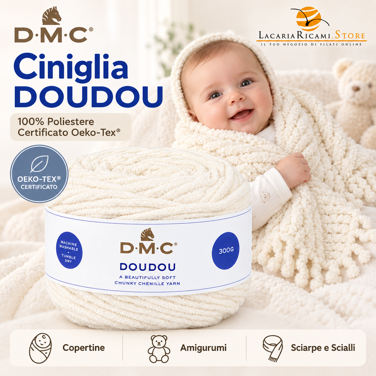Ciniglia DOUDOU - DMC - Colore: - by LacariaRicami.Store