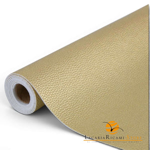 Foglio Ecopelle – Rotolo 45×100 cm | MAF Accessories - Colore: 13605-07K - MARTELLATO ORO - by LacariaRicami.Store