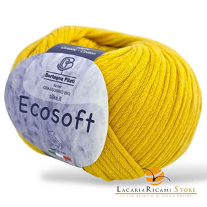 CALDO COTONE Ecosoft - Bertagna Filati 52 - GIALLO - LacariaRicami.Store