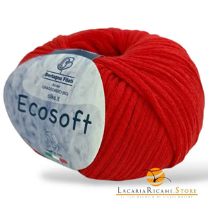 CALDO COTONE Ecosoft - Bertagna Filati 570 - ROSSO - LacariaRicami.Store
