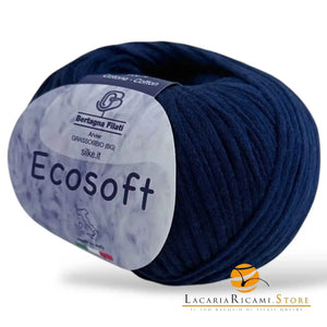 CALDO COTONE Ecosoft - Bertagna Filati 610 - BLU - LacariaRicami.Store