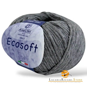 CALDO COTONE Ecosoft - Bertagna Filati 843 - GRIGIO - LacariaRicami.Store
