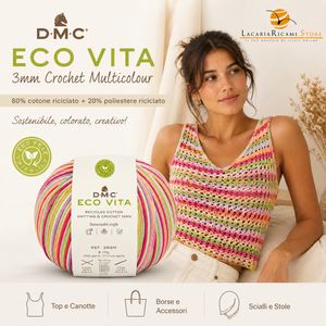Cotone ECO VITA 3mm Crochet Multicolour - DMC - Colore: - by LacariaRicami.Store