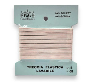 ELASTICO Piatto - Colore: 08-5mm - BIANCO - by LacariaRicami.Store