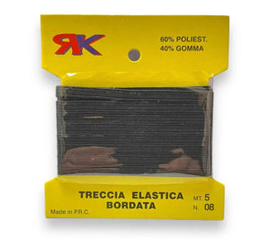 ELASTICO Piatto - Colore: 08-5mm - NERO - by LacariaRicami.Store