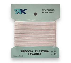 ELASTICO Piatto - Colore: 10-6mm - BIANCO - by LacariaRicami.Store