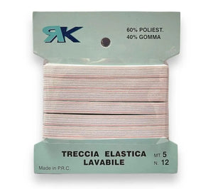 ELASTICO Piatto - Colore: 12-7mm - BIANCO - by LacariaRicami.Store