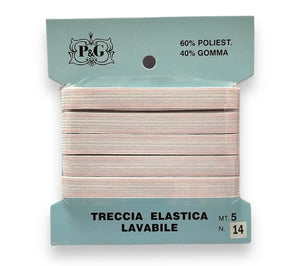 ELASTICO Piatto - Colore: 14-9mm - BIANCO - by LacariaRicami.Store