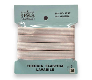 ELASTICO Piatto - Colore: 16-10mm - BIANCO - by LacariaRicami.Store