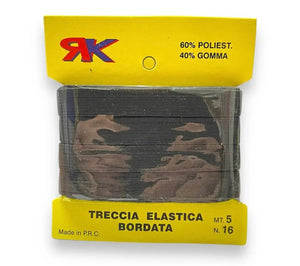 ELASTICO Piatto - Colore: 16-10mm - NERO - by LacariaRicami.Store
