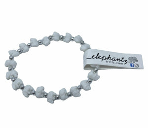 Braccialetti Trrtlz - Elephantz - Colore: Bianco per la Pace - by LacariaRicami.Store
