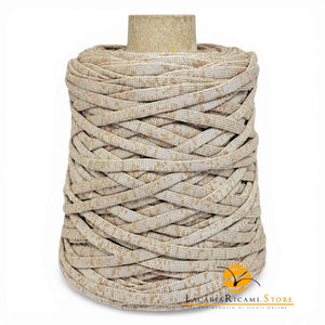 Fettuccia BANG - Bertagna Filati - Colore: 102 - ECRÚ ARGENTO - by LacariaRicami.Store