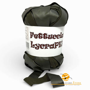 Fettuccia LycraPEL (Eco Pelle) - MAS Srl - Colore: 07 - VERDE MILITARE - by LacariaRicami.Store